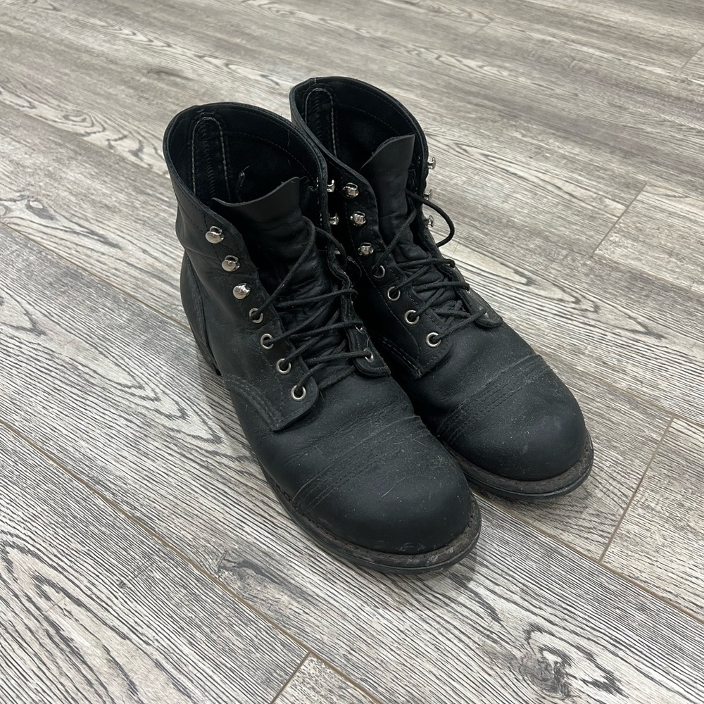 Red Wing Iron Ranger Black Leather Boots